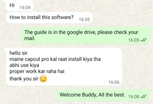 Happy customer review